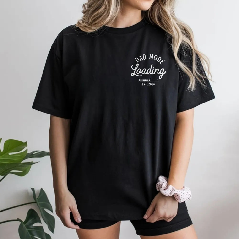 Dad Mode Loading T-Shirt | Est 2026 Pregnancy Announcement | Premium Cotton Blend | Gift for Expecting Father