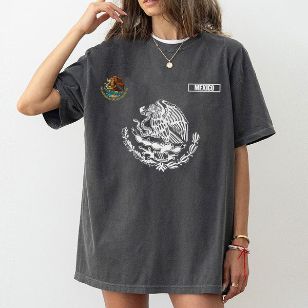 Mexico Eagle T-Shirt | Aztec Heritage Graphic | Premium 100% Cotton | Cultural Pride Gift for Men and Women