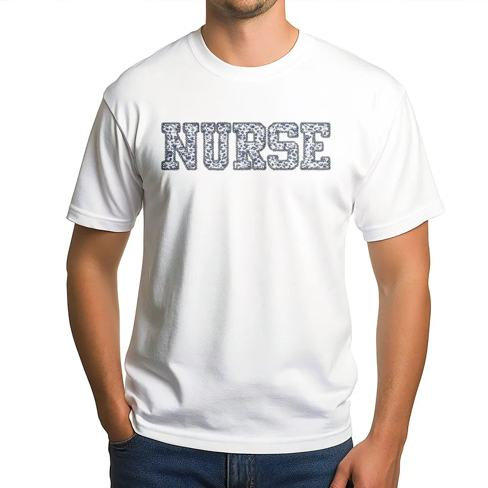 Nurse Awareness T-Shirt | Blue Ribbon Design | 100% Premium Cotton | Gift For RN Nursing Student