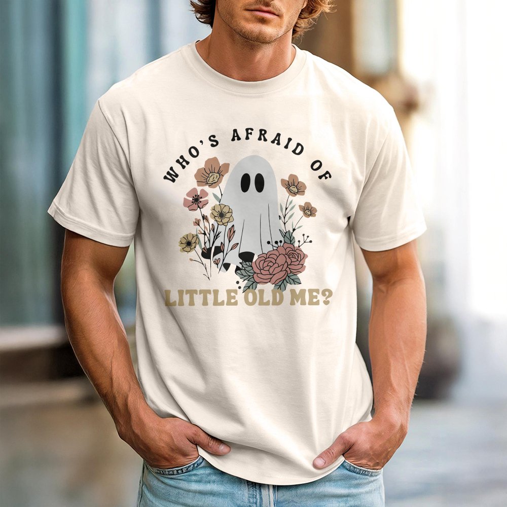 Ghost T-Shirt | Floral Spooky Aesthetic Graphic | Premium 100% Cotton | Halloween Birthday Gift For Her