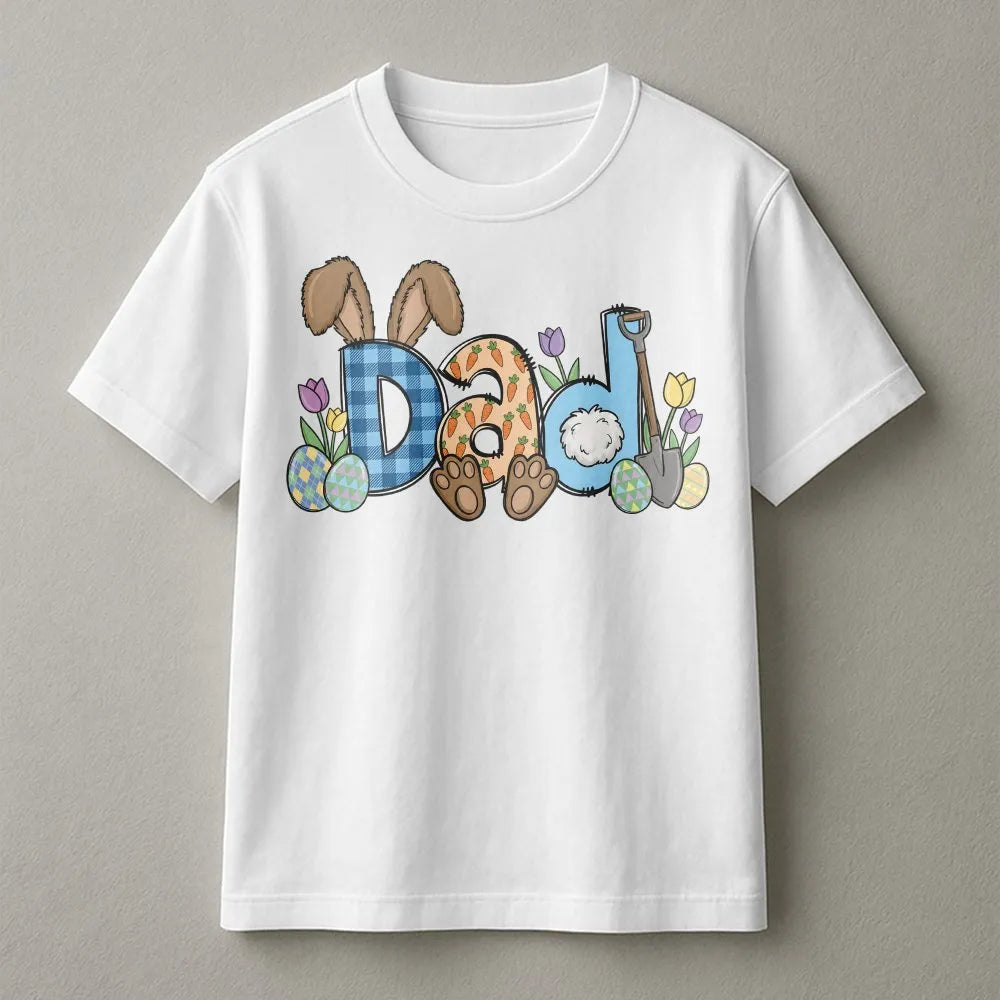 Easter Dad T-Shirt | Funny Bunny Ears Graphic | 100% Cotton Premium Tee | Cute Holiday Gift For Dads